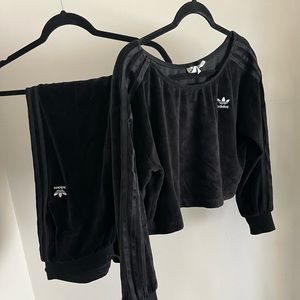 Adidas Velour Track Suit